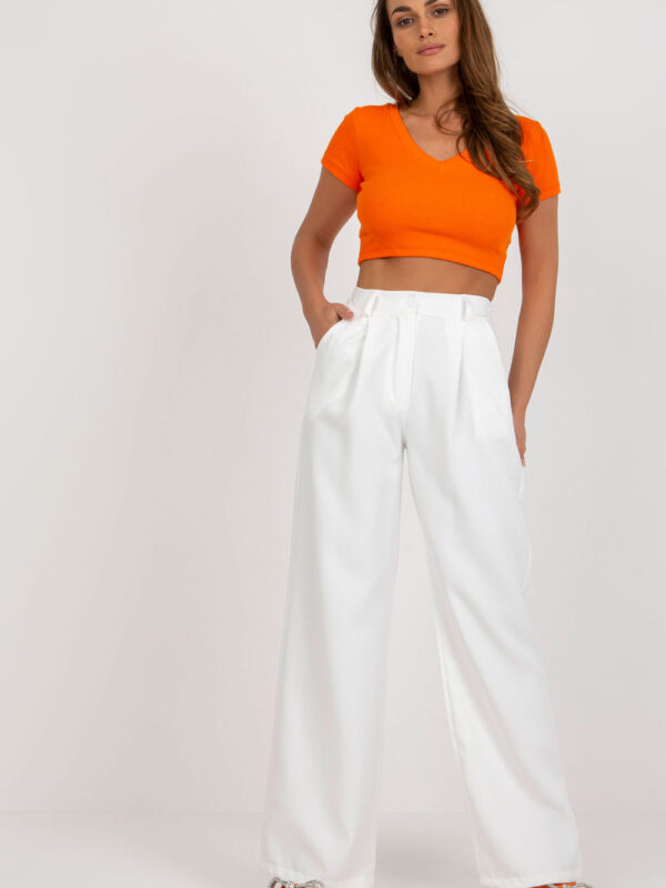 Spodnie Damskie Model DHJ-SP-15679-1.29X Ecru - Italy Moda
