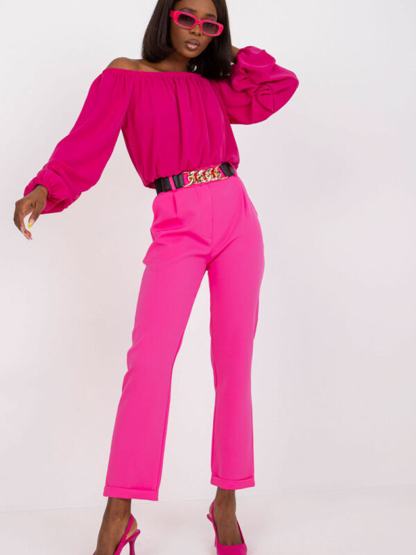 Spodnie Damskie Model DHJ-SP-13165.20 Fluo Pink - Italy Moda