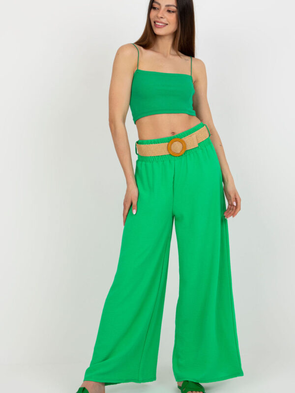 Spodnie Damskie Model DHJ-SP-8387.57 Green - Italy Moda
