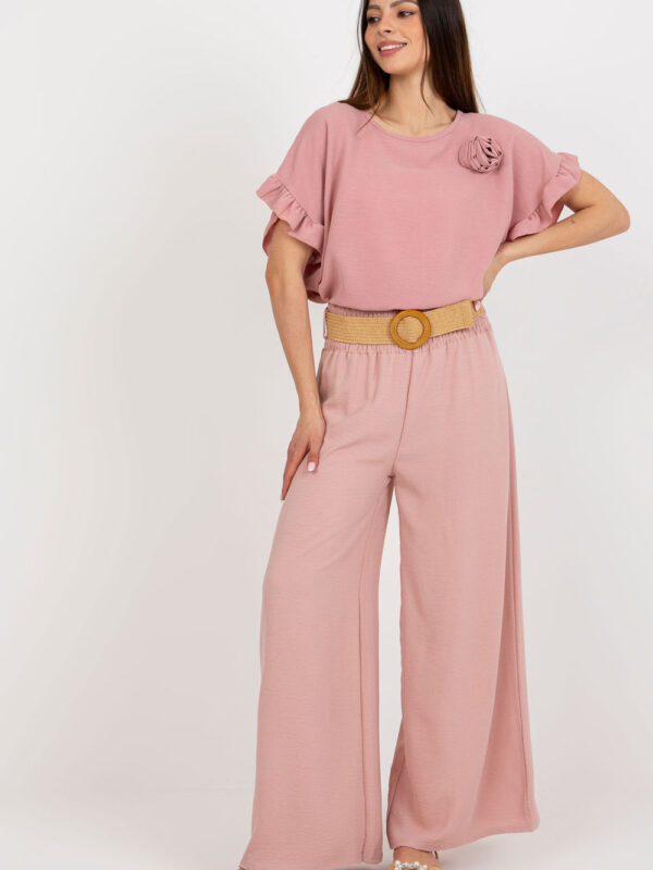 Spodnie Damskie Model DHJ-SP-8387.57 Light Pink - Italy Moda