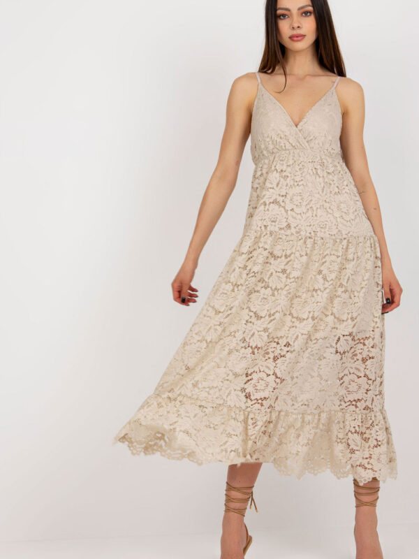 Sukienka Model TW-SK-BI-8247.62P Beige - Och Bella