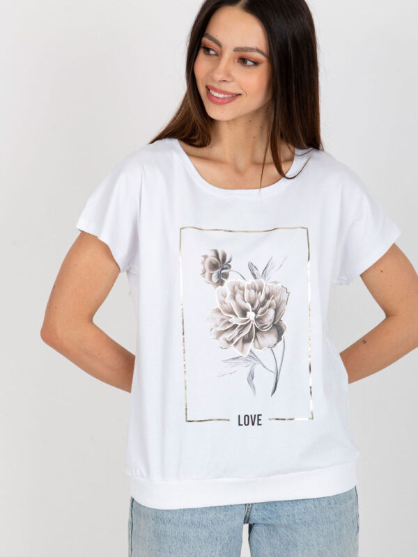 Bluzka Model RV-BZ-8957.77 White - Rue Paris