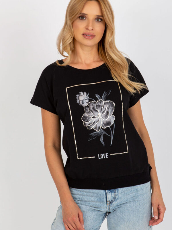 Bluzka Model RV-BZ-8957.77 Black - Rue Paris