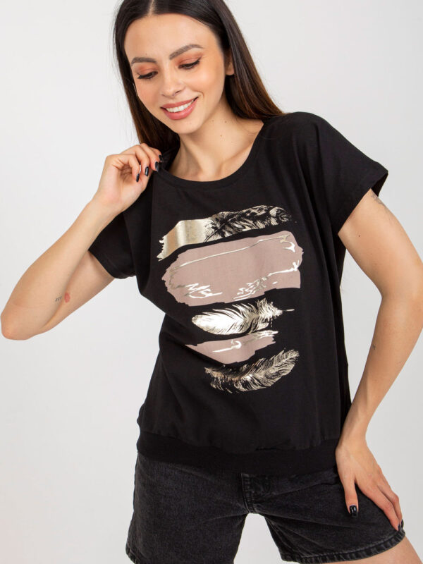 Bluzka Model RV-BZ-8953.41P Black - Rue Paris