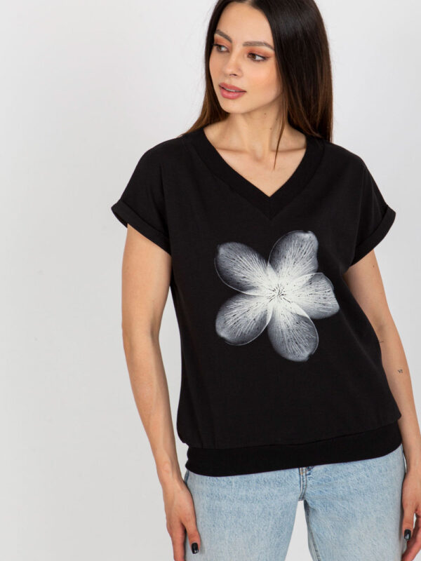 Bluzka Model RV-BZ-8956.19P Black - Rue Paris