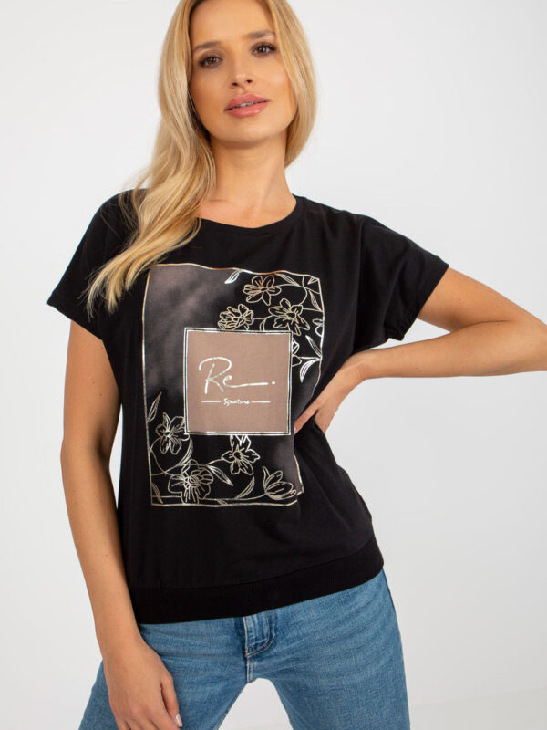 Bluzka Model RV-BZ-8920.19X Black - Rue Paris