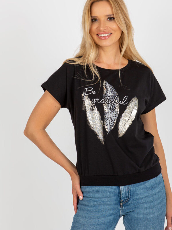 Bluzka Model RV-BZ-8921.66 Black - Rue Paris