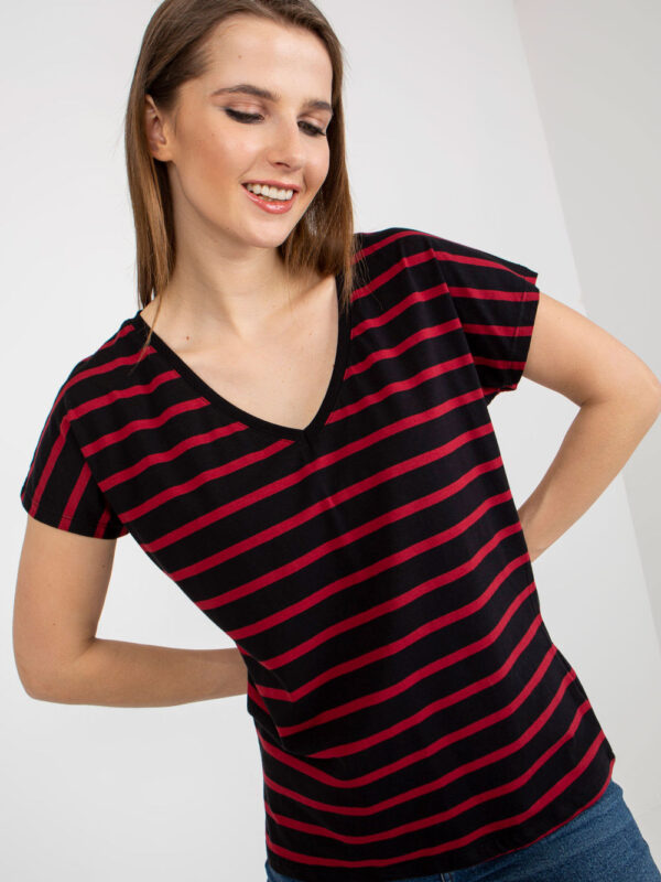 T-shirt Damski Model RV-TS-8567.26 Black/Red - BFG