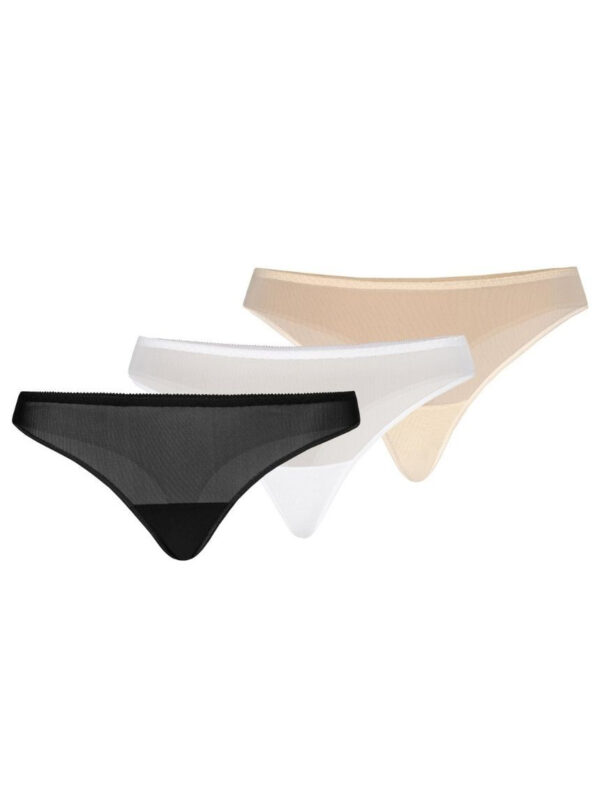 Stringi Komplet stringi Model Nikola 309-3 Black/White/Beige - Teyli