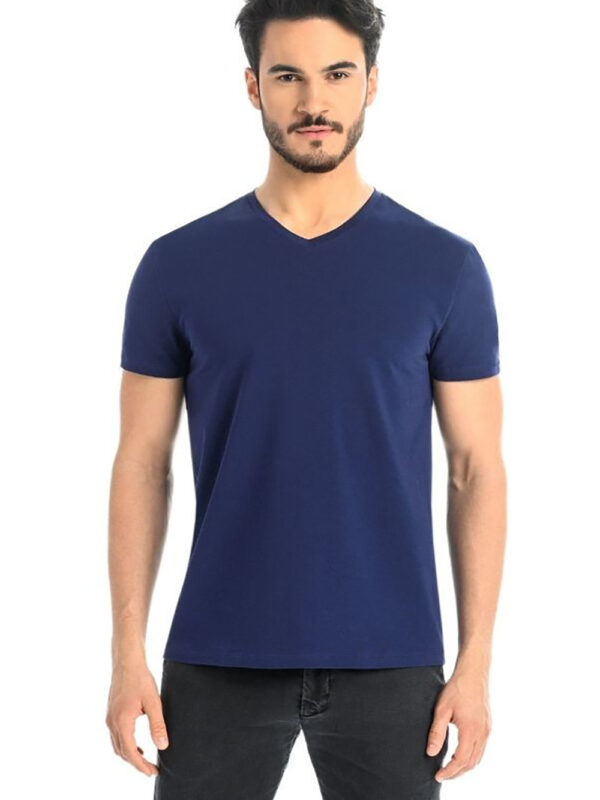 T-shirt Męski Model Dany V 1503 Navy Blue - Teyli