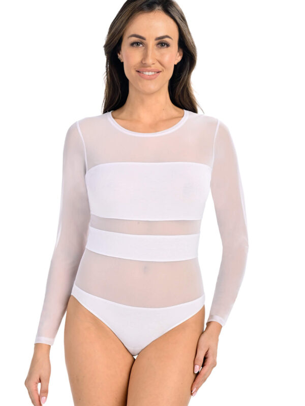 Body Model Stripy 2405 White - Teyli
