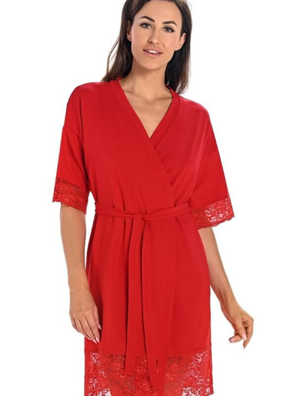 Szlafrok Damski Model Gloria 2901 Red - Teyli