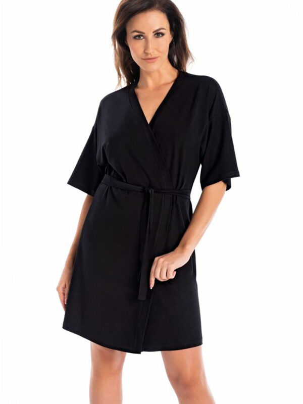 Szlafrok Damski Model Maddalena 2902 Black - Teyli