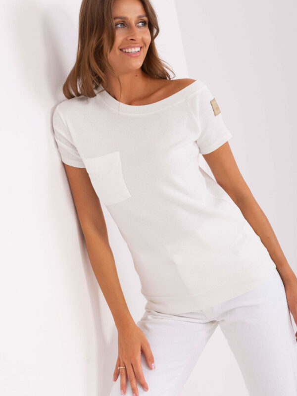 Bluzka Model TW-BZ-OB058.42P Ecru - Och Bella