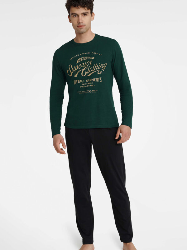 Piżama Męska Model Imress 40952-79X Dark Green/Black - Henderson