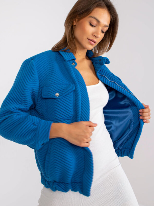 Kurtka Damska Model RV-KR-007.95P Dark Blue - Rue Paris
