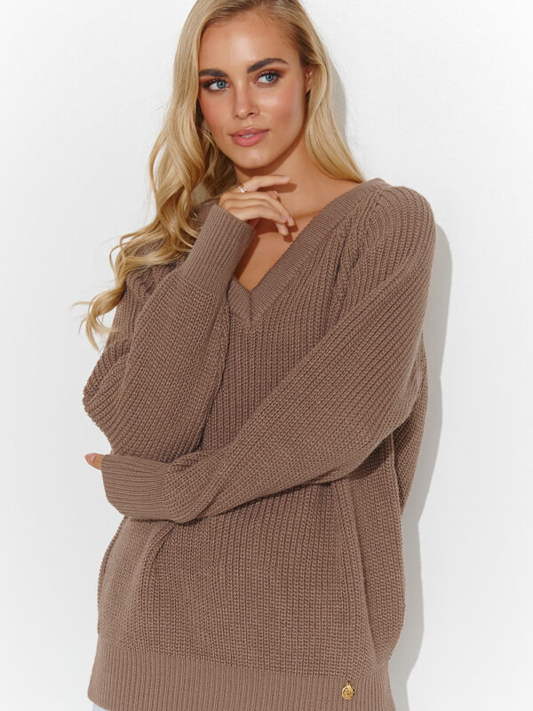 Sweter Damski Model S140 Cappuccino - Makadamia