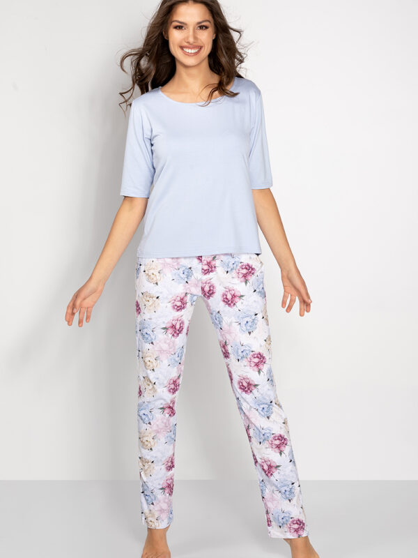 Piżama Damska Model Charming 177097 Blue - Momenti Per Me