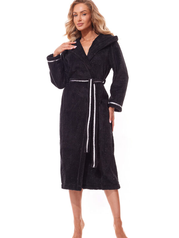 Szlafrok Damski Model Soft Long 2322 Black - L&L collection