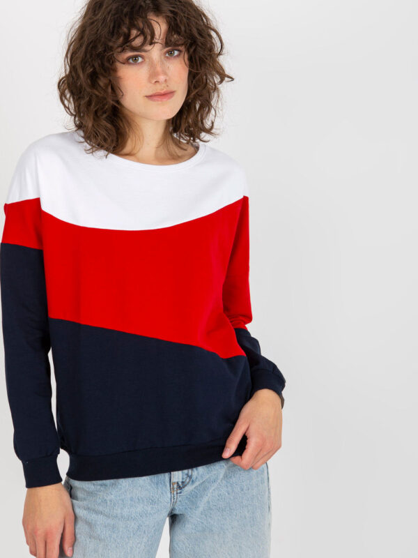 Bluza Damska Model RV-BL-8430.61P White/Navy - Relevance