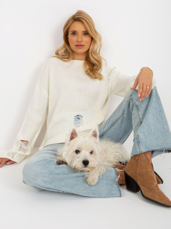 Sweter Damski Model BA-SW-8043.03 Ecru - Badu