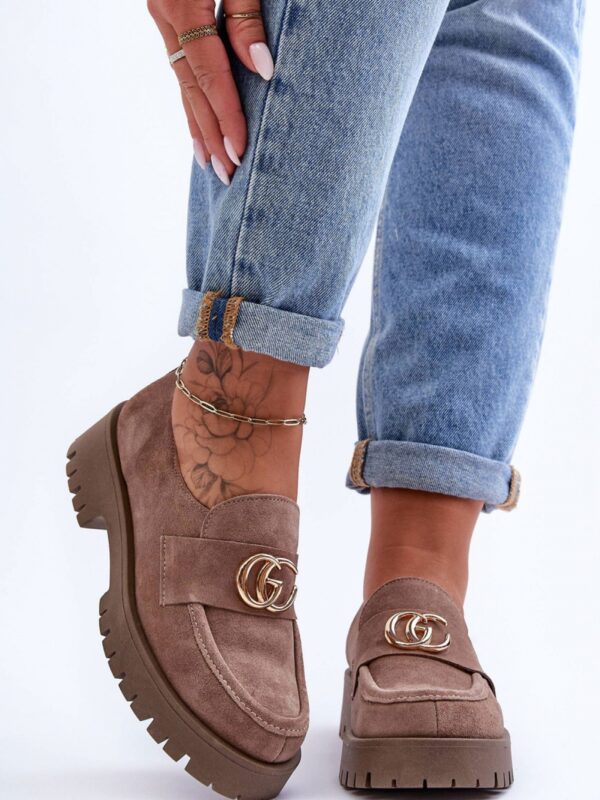 Półbuty Model Rosefalls 20153 Dark Beige Zamsz - Step in style