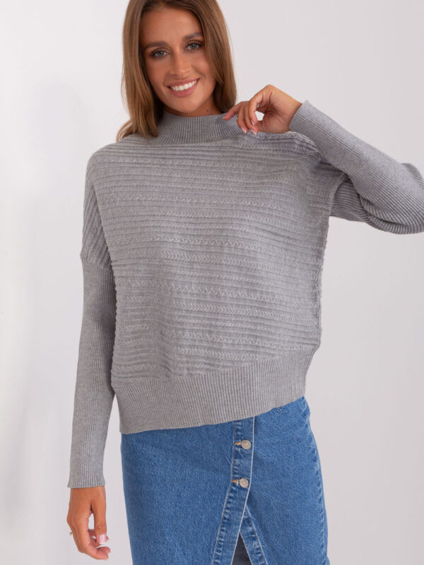 Sweter Damski Model AT-SW-2368.36X Grey - AT