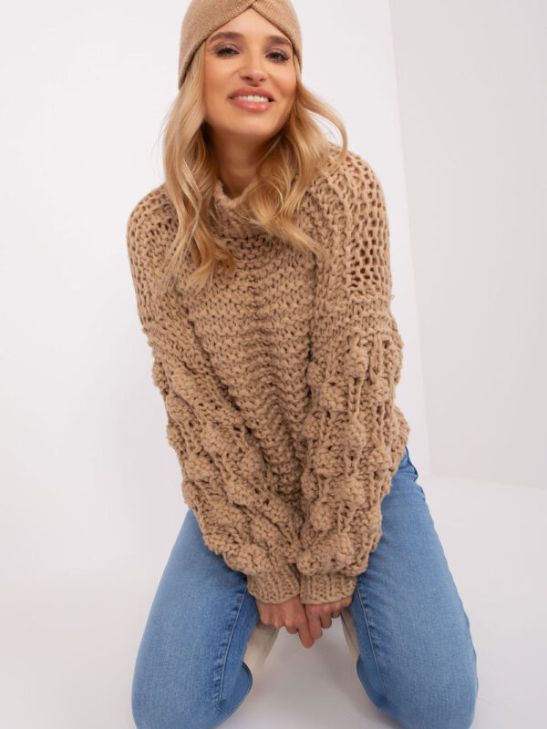 Sweter Damski Model AT-SW-2382.97P Beige - AT
