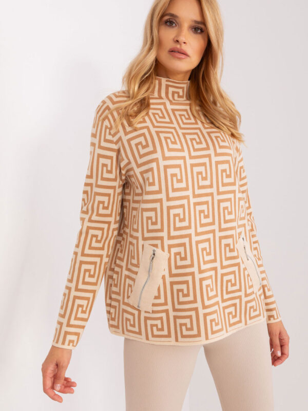 Sweter Damski Model AT-SW-2341.00P Camel - AT