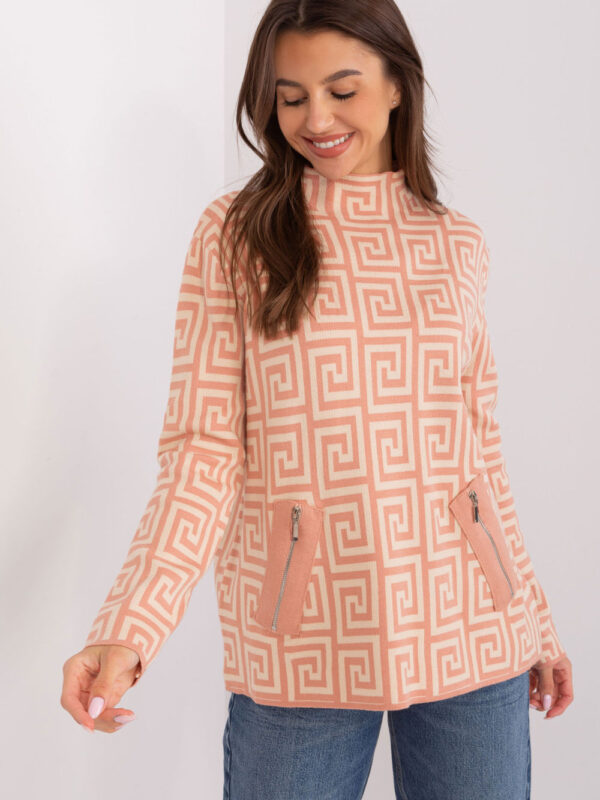 Sweter Damski Model AT-SW-2341.00P Brzoskwinia - AT