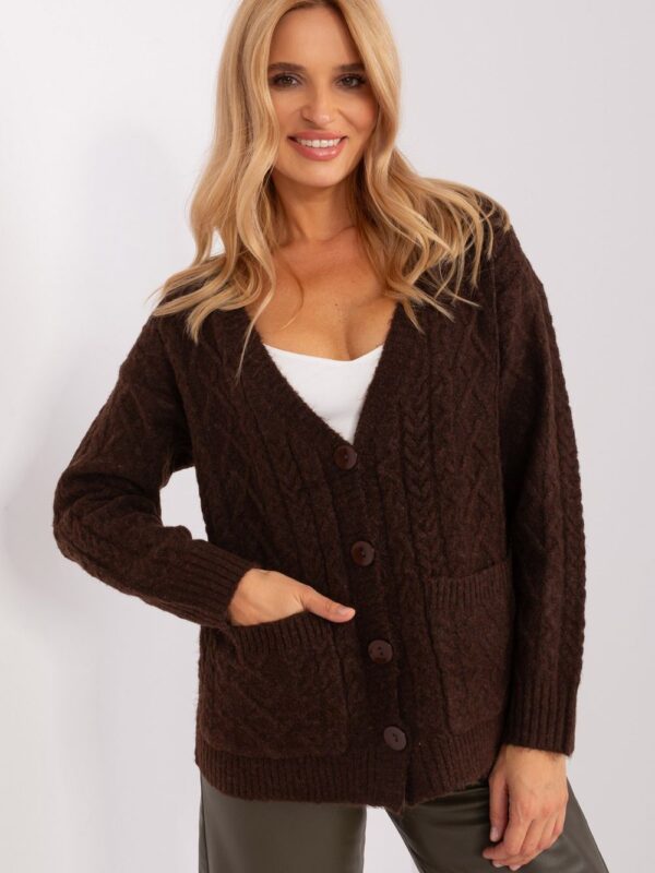 Sweter Damski Model AT-SW-2358.31 Dark Brown - AT
