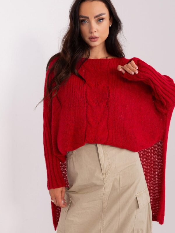 Sweter Damski Model TW-SW-BI-559.45 Dark Red - Och Bella