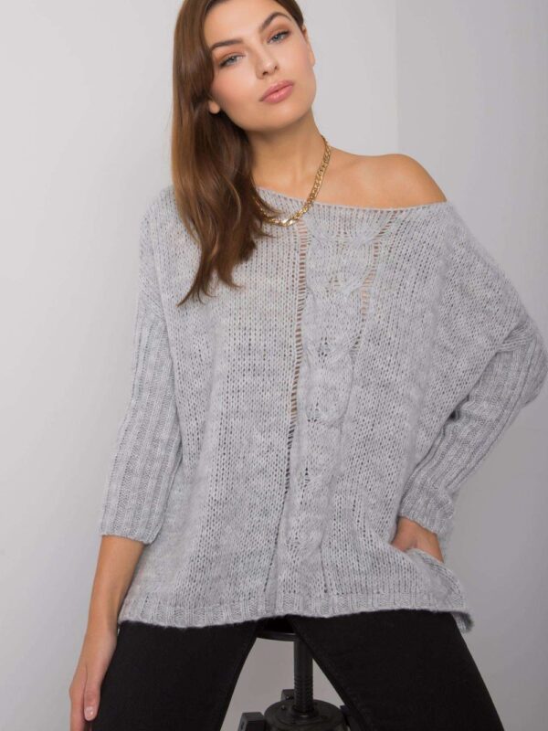 Sweter Damski Model TW-SW-BI-559.45 Grey - Och Bella