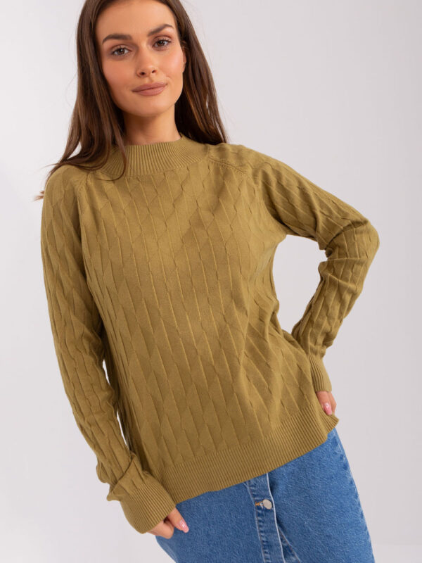 Sweter Damski Model AT-SW-2326.37X Oliwka - AT