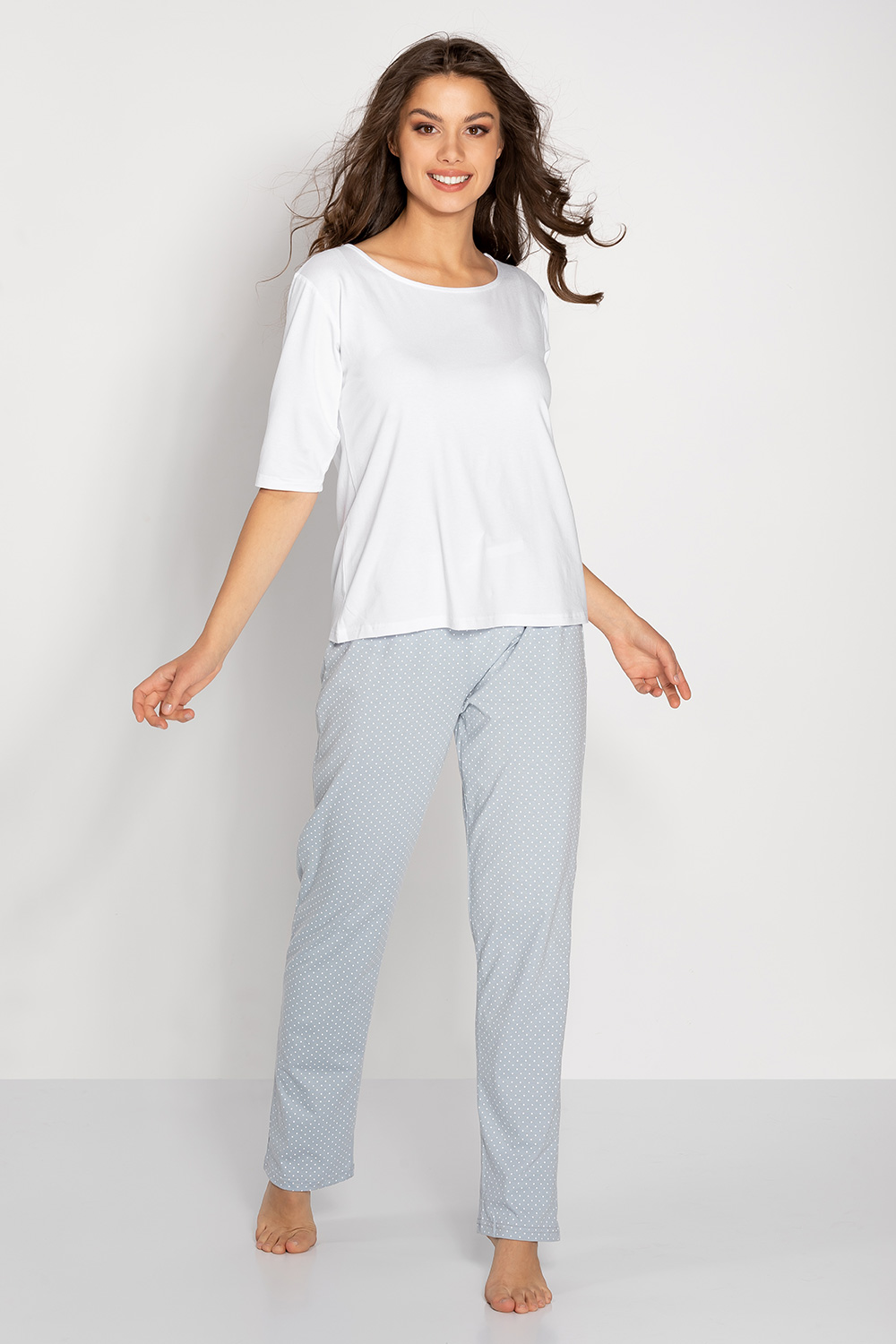 Piżama Damska Model Candice 179366 Dusty Blue - Momenti Per Me
